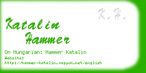 katalin hammer business card